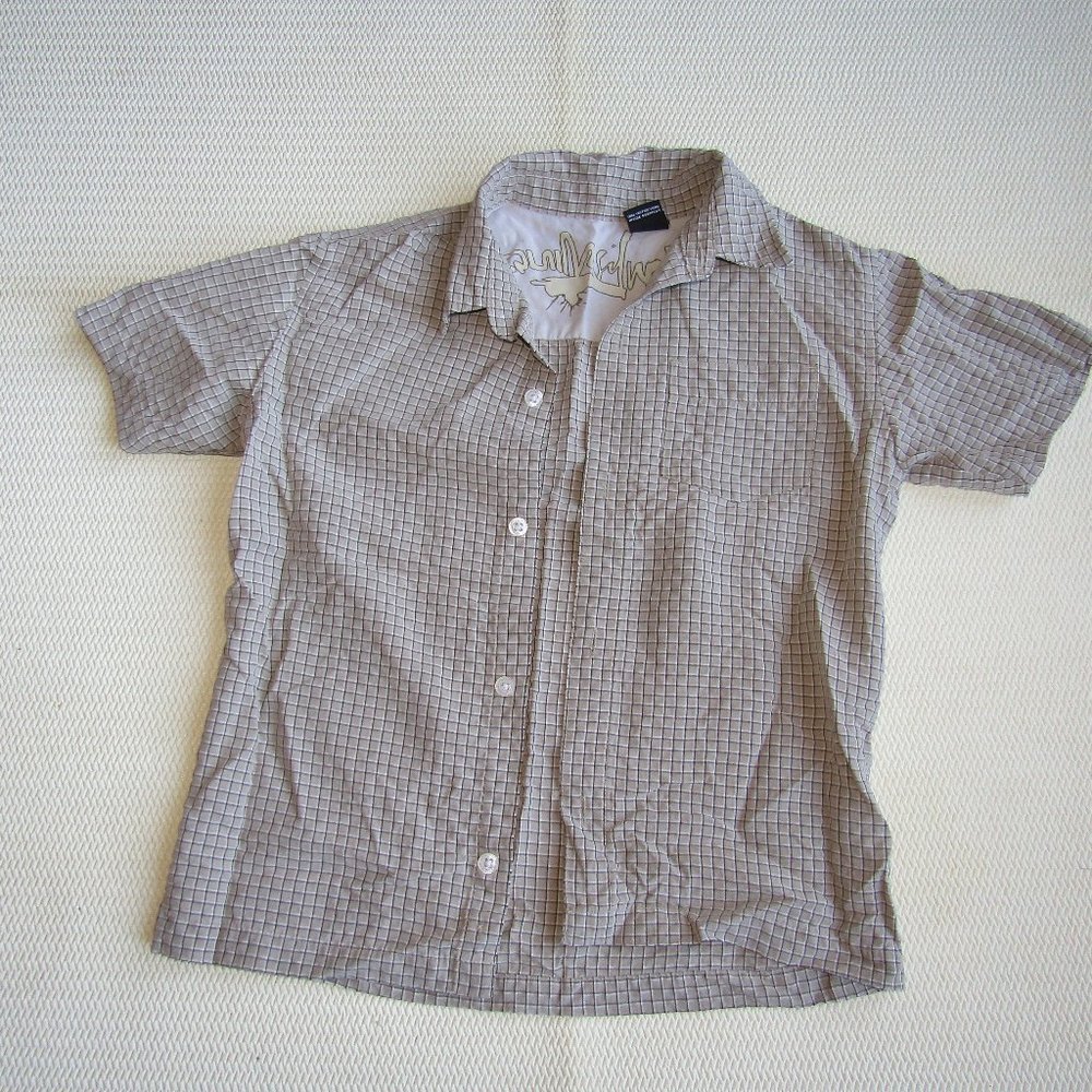 Boys Plaid Short Sleeve Button Up Shirt, Size 7 (L